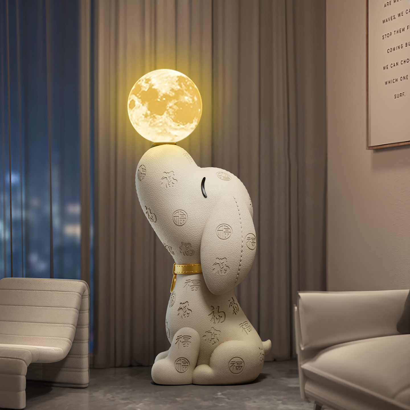 贝汉美比格犬蓝牙音响存钱罐大型落地客厅摆件电视柜轻奢家居装饰,淘宝优惠券,粉丝福利购,淘宝优惠卷