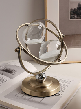 贝汉美轻奢沙漏计时器高档办公室桌家居客厅电视柜书柜装饰品摆件