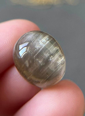 魅晶天然巴西老矿水晶晶体通透猫眼铜发晶顺发晶原石裸石戒面