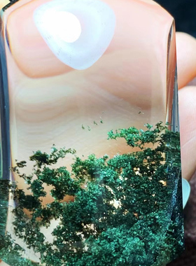 魅晶绿幽灵晶体通透无事牌