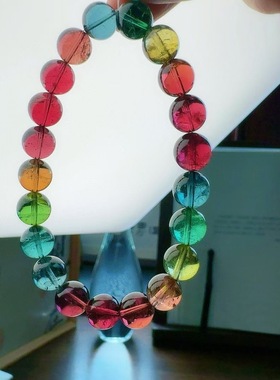 魅晶天然水晶晶体通透色彩绚丽手链