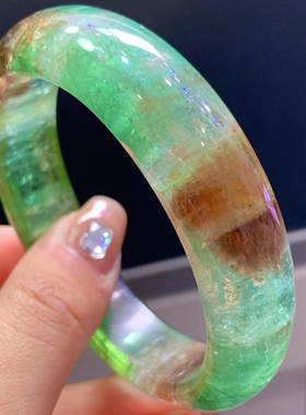 魅晶碧玺晶体通透手镯