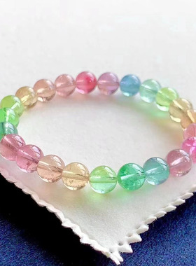 魅晶碧玺晶体通透手链