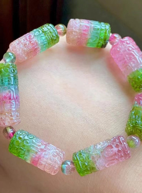 魅晶碧玺晶体通透手链