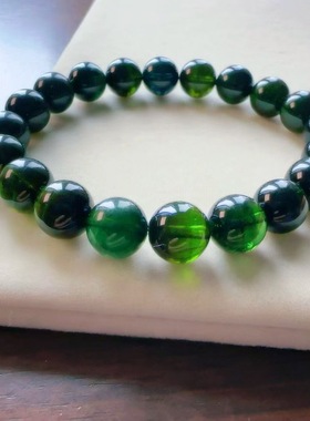 魅晶天然水晶晶体通透色泽醇厚绿碧玺手链