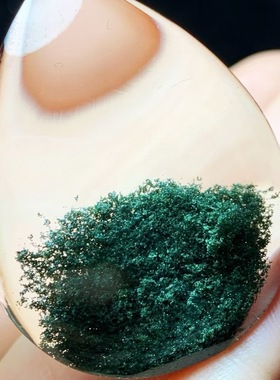 魅晶天然水晶晶体通透墨绿色绿幽灵聚宝盆吊坠