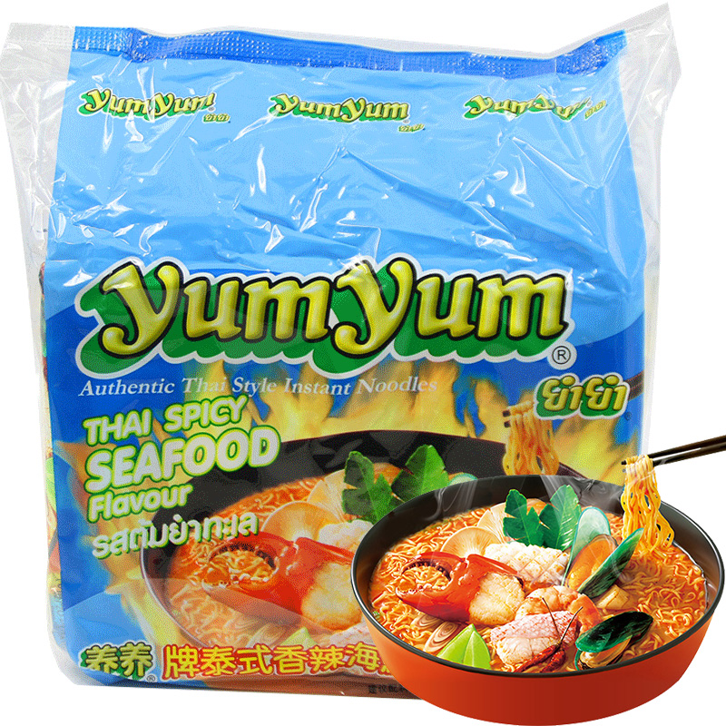 泰国冬阴功方便面泡面进口养养牌yumyum面70g*5包袋装浓汤面多味-图1