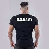 Спортивная хлопковая эластичная футболка с коротким рукавом для спортзала, в обтяжку