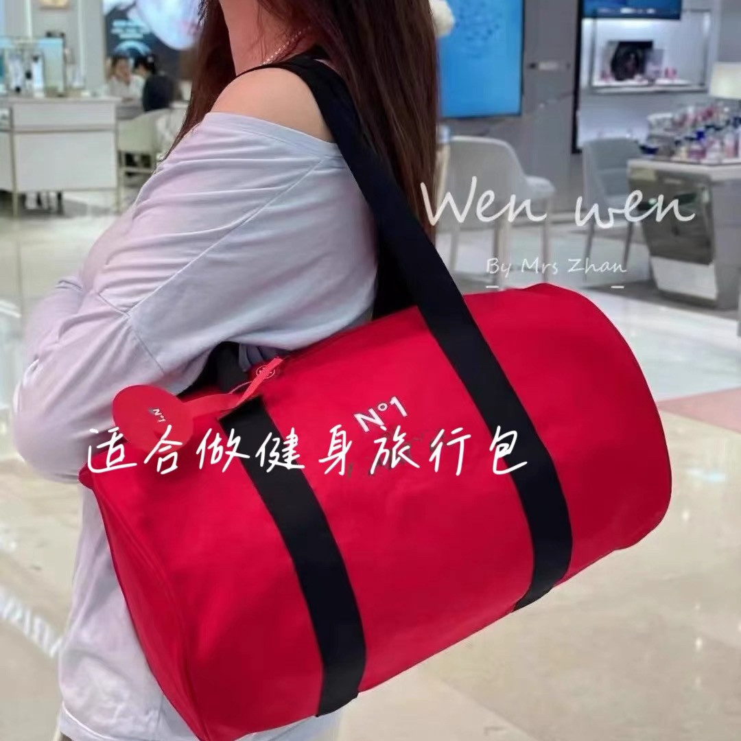 24款山茶花手提运动健身包红色帆布圆筒单肩托特包专柜赠礼正品,淘宝优惠券,粉丝福利购,淘宝优惠卷