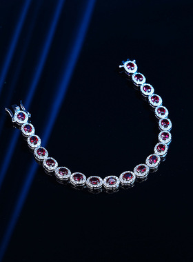 河南钻石商丘红刚玉石手链