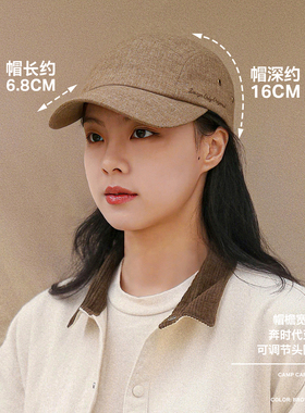Acap男女亚麻透气五片帽