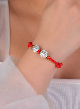 手绳本命年1号店999纯银民族手链