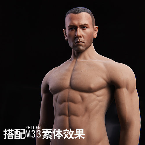现货Phicen M33 TBLeague 1/6兵人偶 钢骨绘画人体包胶肌肉男素体 - 图2