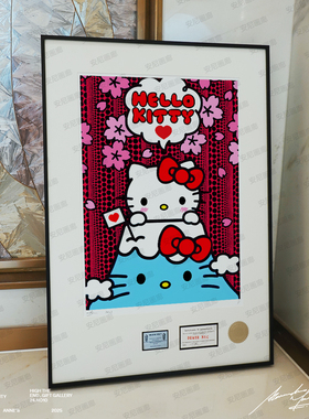 2026富士山草间弥生HelloKitty家居用品安尼画廊HelloKitty挂画