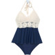 Hot spring fairy model belly-covering slimming knitted bikini