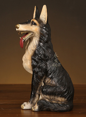 彩绘铜狗黄铜十二生肖坐狼狗守门客厅礼品摆设装饰摆件创意动物