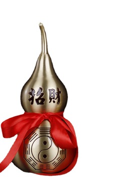 源头金属工艺品开口八卦拉丝铜葫芦家居客厅卧室送礼摆件