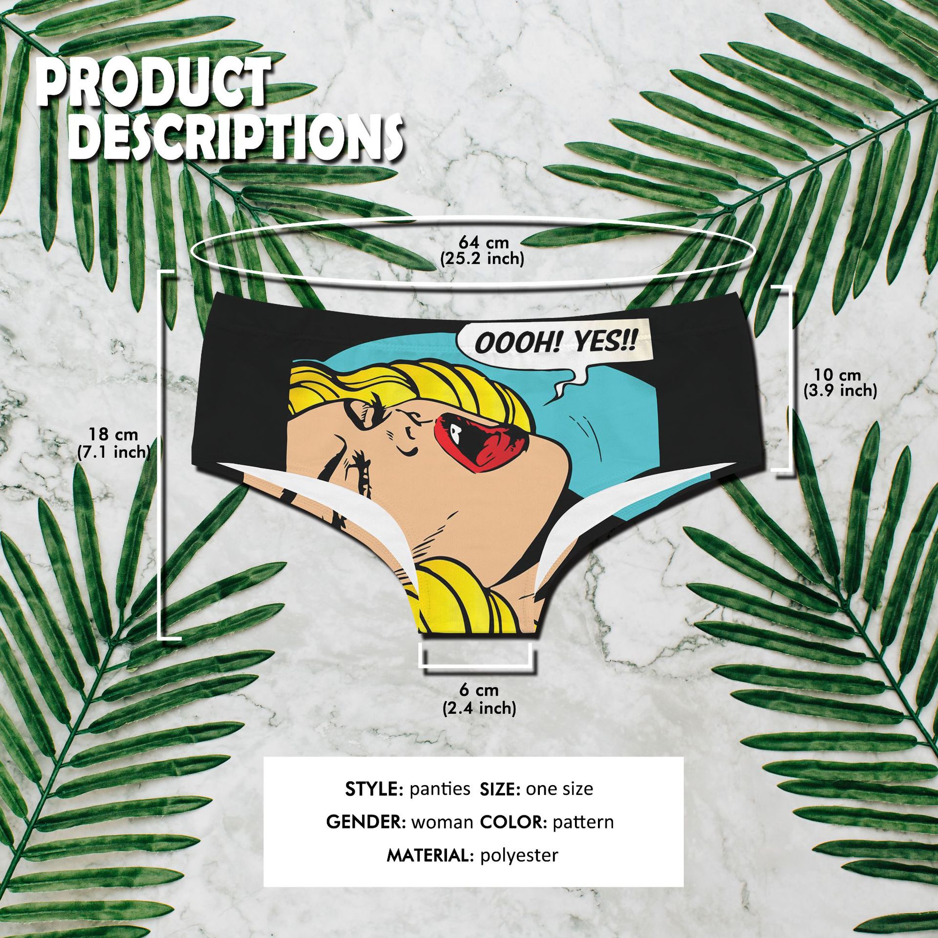 Letter cartoon printed seamless breathable ladies sexy brief-图0