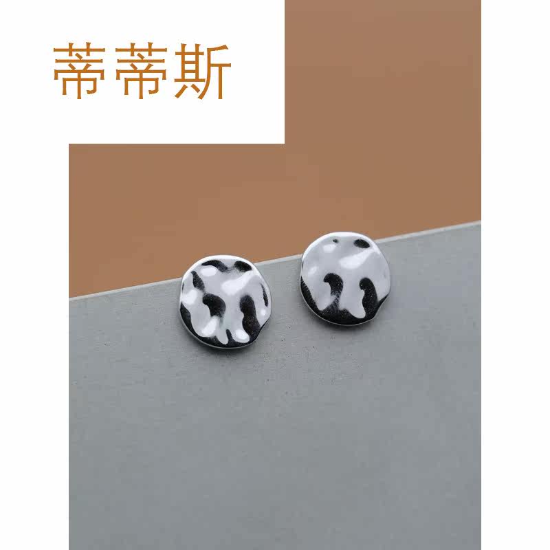 沈太太s925银日韩国气质个性耳钉 蒂蒂斯耳钉