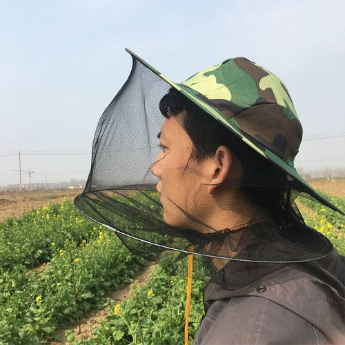 防蜂帽专用养蜂工具防护服迷彩帽面网防护蜂衣蜂衣蜂帽包邮 - 图0