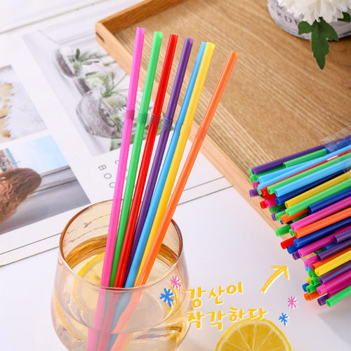 日本宝宝儿童一次性彩色吸管饮料水杯替换吸管可用待产塑料 - 图0