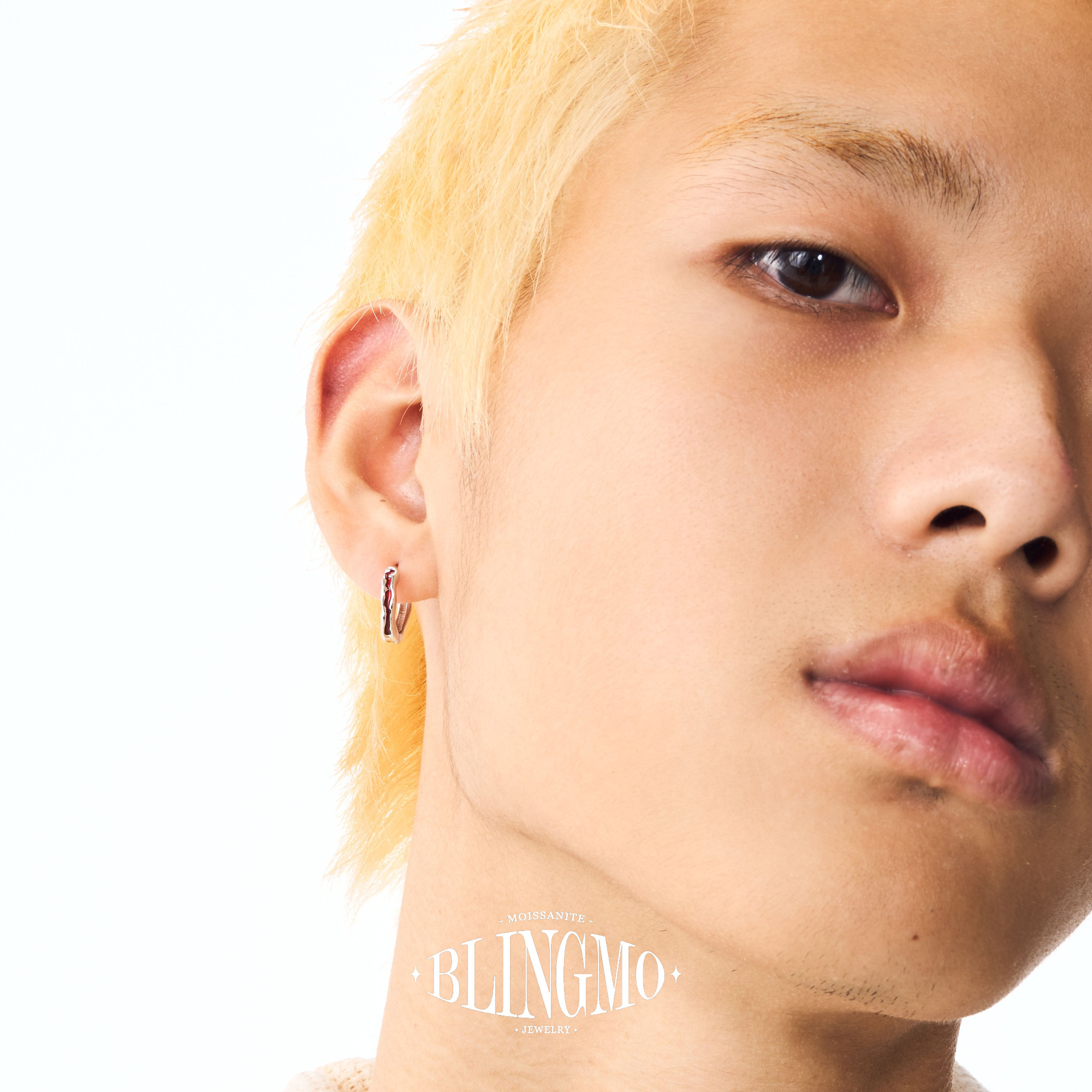 BLINGMO S999足银珐琅山川肌理耳环男黑色红色本命年养耳洞耳饰,淘宝优惠券,粉丝福利购,淘宝优惠卷