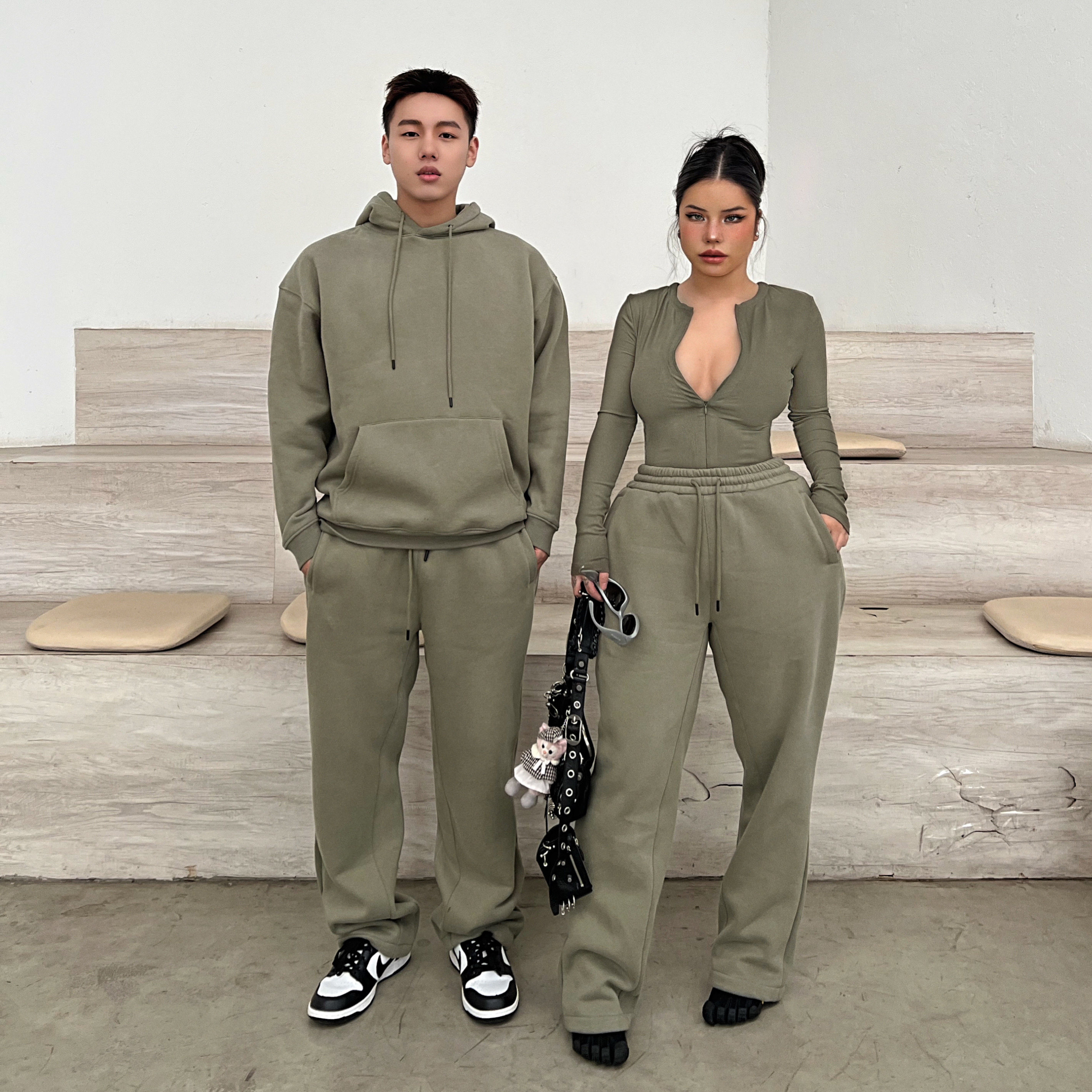 SYNEZS秋冬欧美男女百搭慵懒街头宽松运动加绒长裤阔腿直筒裤卫裤,淘宝优惠券,粉丝福利购,淘宝优惠卷