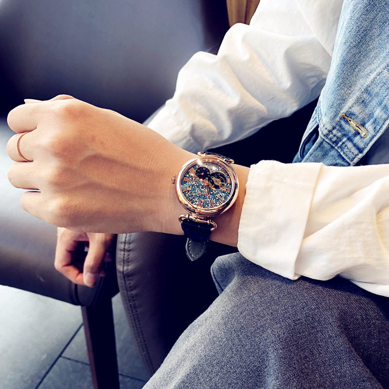 新款小众高级女士全自动复古机械表 酷林手表国产腕表