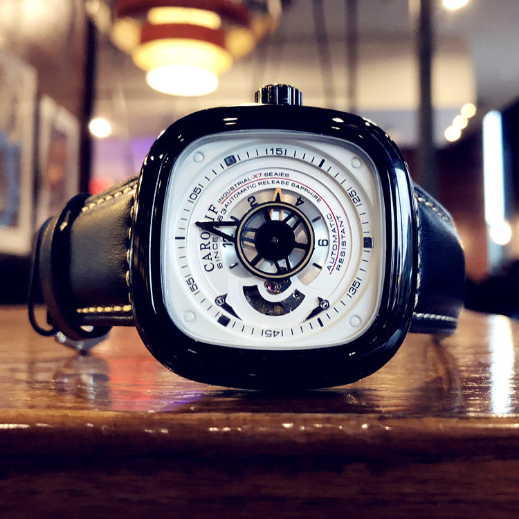 潮流新款男士防水全自动镂空机械表 酷林手表国产腕表