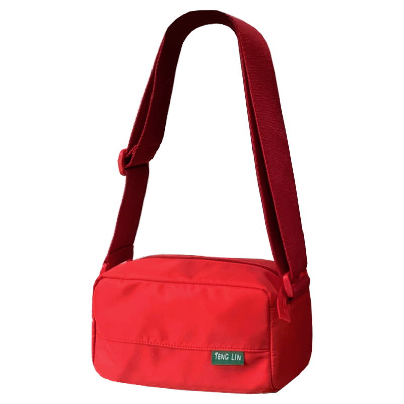 红色休闲吐司包 日系ins枕头斜挎包小方包女小众百搭单肩腋下包潮,淘宝优惠券,粉丝福利购,淘宝优惠卷