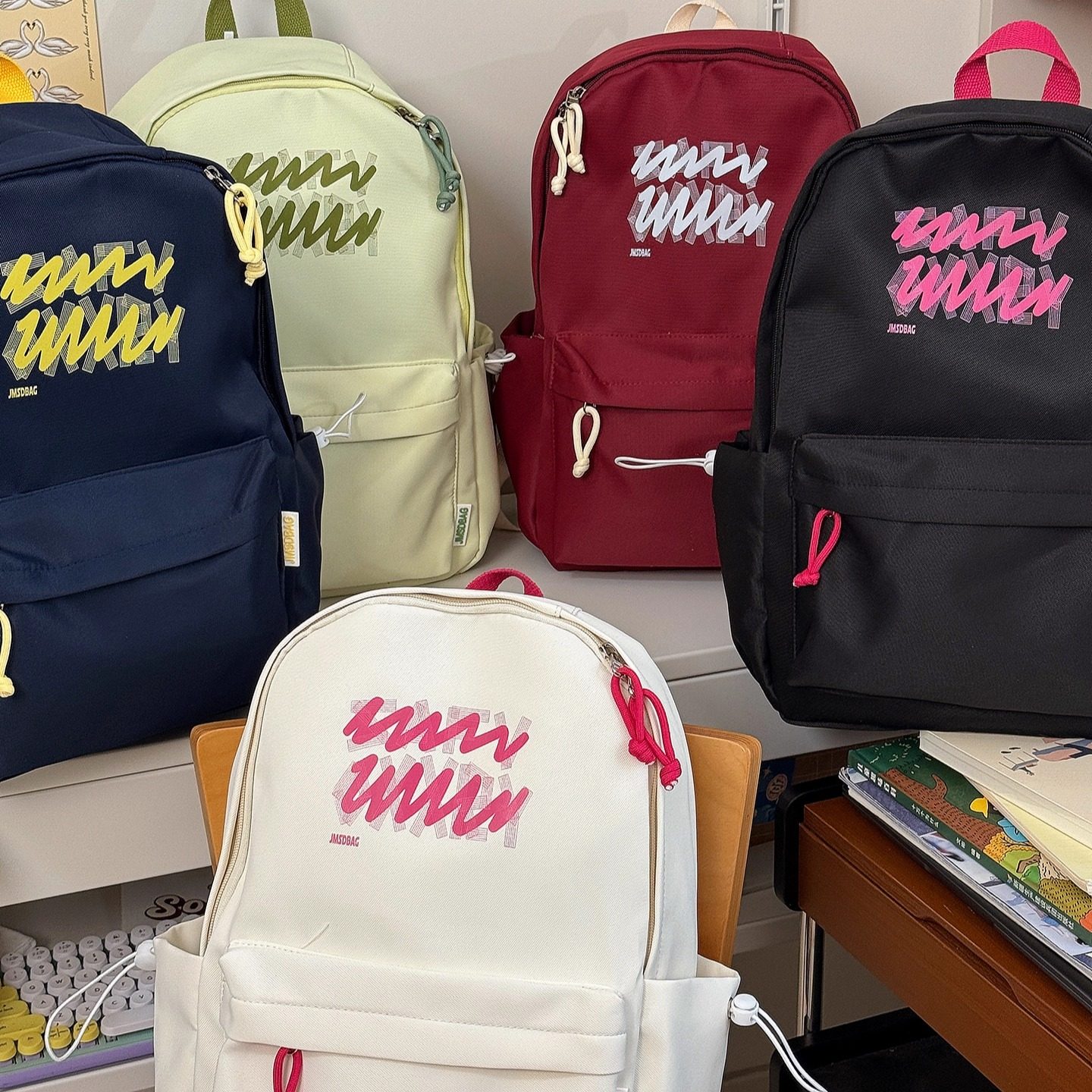 茶话会日系ins风简约休闲书包女 初高中大学生双肩包百搭旅行背包,淘宝优惠券,粉丝福利购,淘宝优惠卷