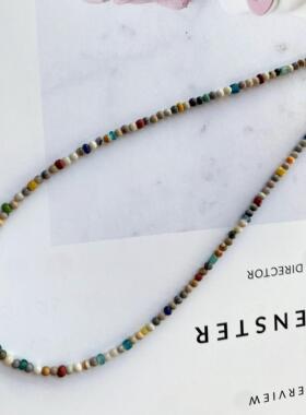 天然毕加索石琉璃项链锁骨链