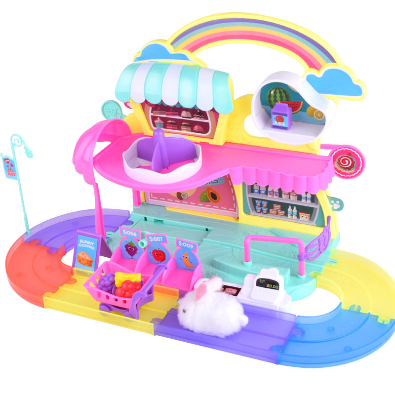 商超爆款 新款角色扮演女孩过家家玩具 电动宠物萌兔乐园轨道玩具,淘宝优惠券,粉丝福利购,淘宝优惠卷