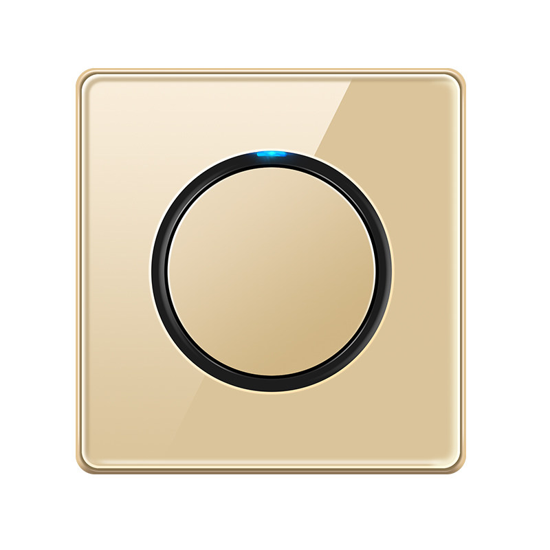 86型香槟金开关插座亚克力玻璃面板自复位点开关一开单联双联开关,淘宝优惠券,粉丝福利购,淘宝优惠卷