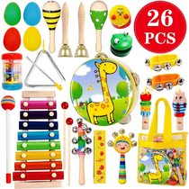 Orff Early teaching percussion instrument suit childrens music toy Puzzle Wooden 0-3 0-3-3-6-Year-Old Male And Female Baby