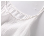 Летнее белое платье, длинный топ с чашечками, средней длины, оверсайз