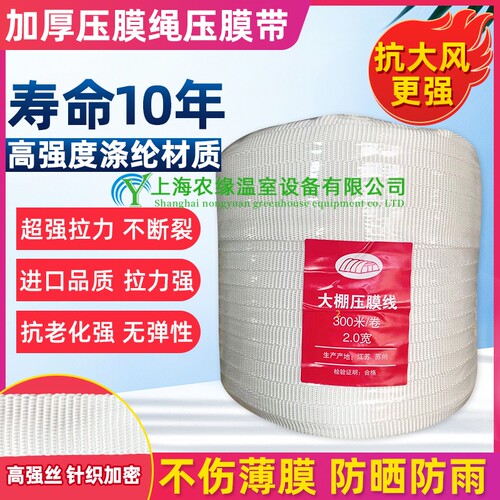 包邮温室大棚配件高强度压膜带抗老化压膜线加厚捆绑带白色防风绳 - 图0