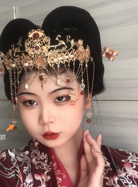 古风额冠中式新娘镀金保色发饰