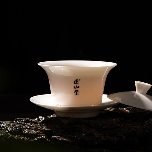 正山堂茶业 白瓷盖碗瓷都德化120ml /150ml茶具 - 图1