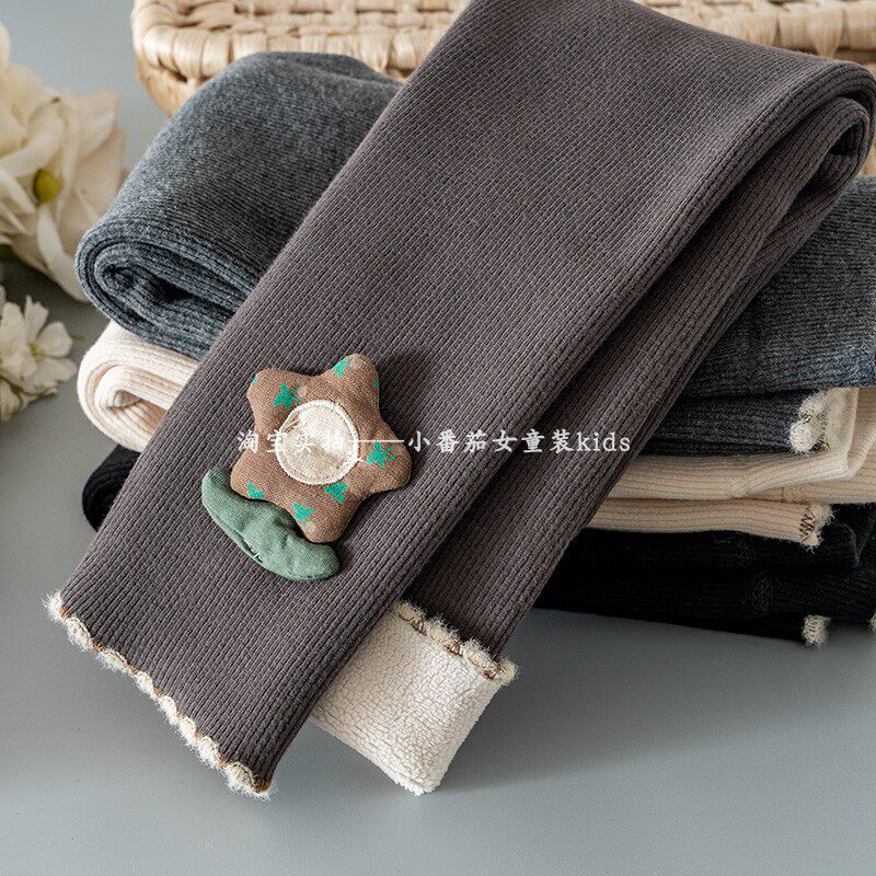 女童加绒裤子秋冬款儿童冬季洋气一体绒外穿打底裤女宝宝冬装薄绒,淘宝优惠券,粉丝福利购,淘宝优惠卷