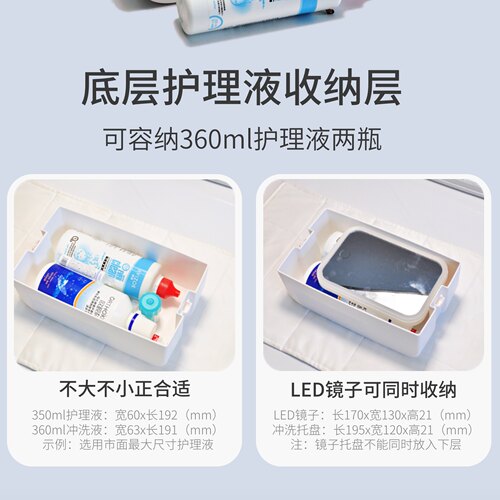 OK镜盒便携收纳盒角膜塑形镜优卓225蓝澈双氧水护理产品收纳箱包-图1