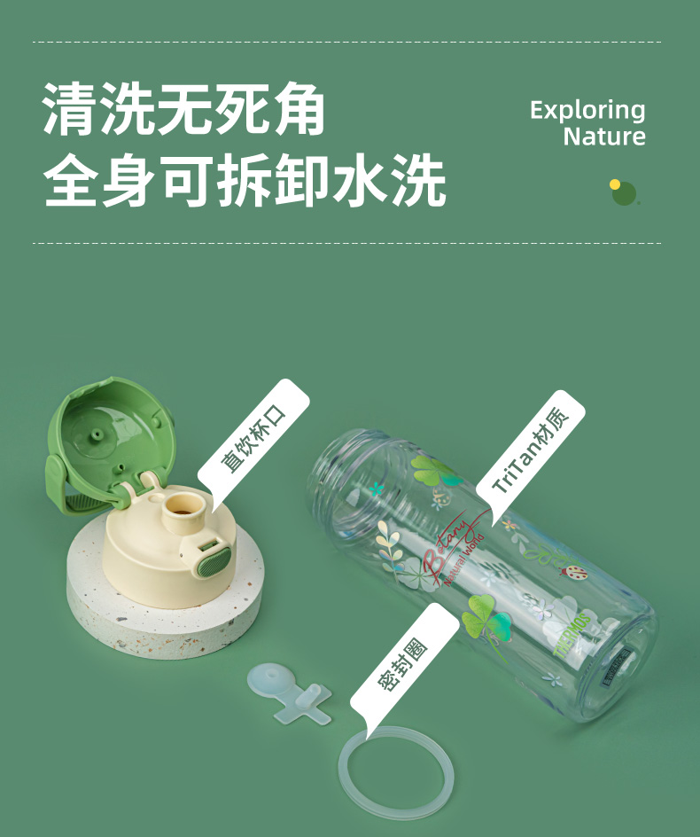 新品师塑料杯配件BBSJ-600/TCKJ运动水杯盖TCKL/BBSD直饮盖密封圈 - 图1