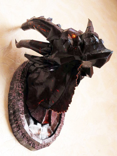 65厘米高死亡龙头之翼动漫模玩游戏手工DIY立体大型纸模型墙壁装 - 图3