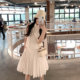 ສິ້ນສິ້ນ tutu skirt ສີຂາວຫວານ skirt ballet