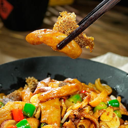 干锅羊杂250g成品菜加热即酒店饭店特色菜湘菜私房菜半成品预制菜-图3