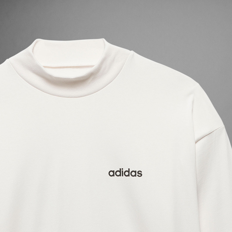 阿迪达斯 情侣长袖打底衫休闲半高领纯棉T恤IA3423 IA3424 IA3422,淘宝优惠券,粉丝福利购,淘宝优惠卷