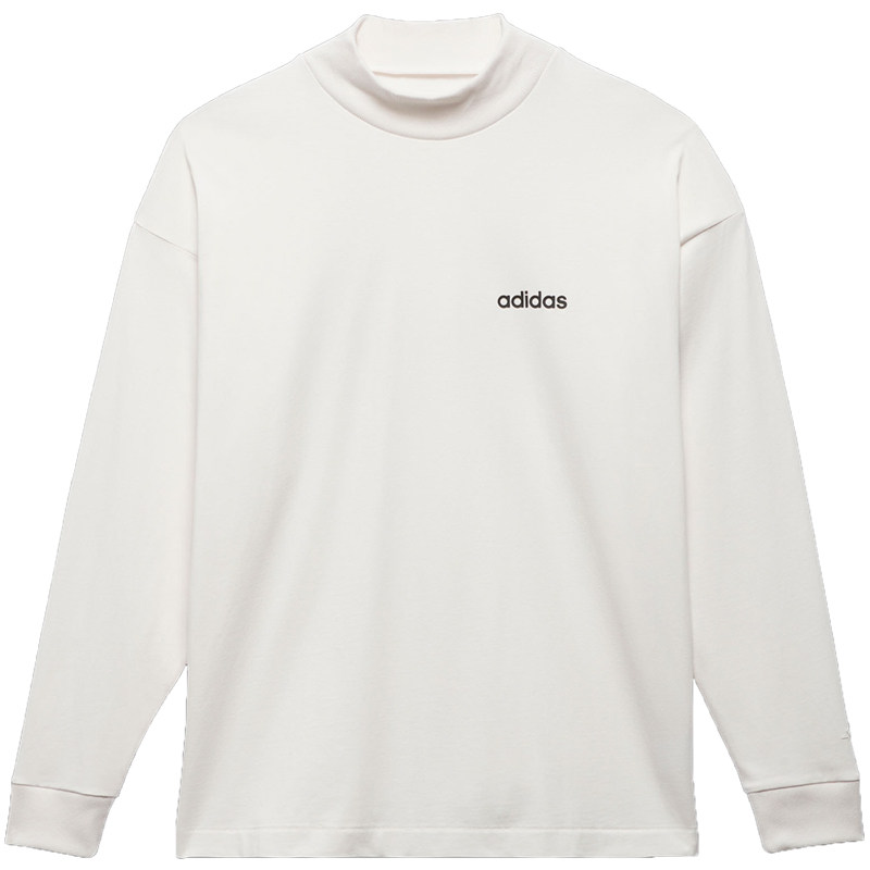 阿迪达斯 情侣长袖打底衫休闲半高领纯棉T恤IA3423 IA3424 IA3422,淘宝优惠券,粉丝福利购,淘宝优惠卷