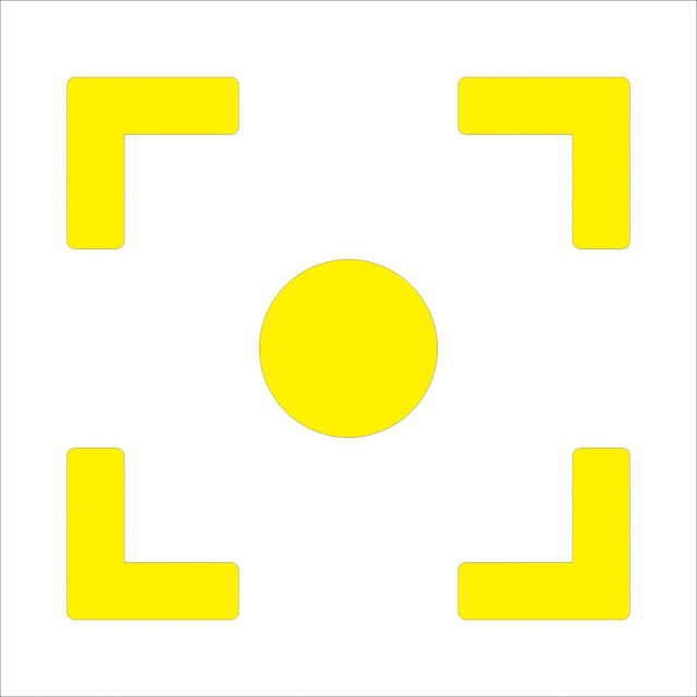 Item placement label management right-angle L-shaped positioning sticker