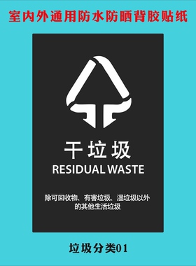 垃圾分类贴纸标签环保