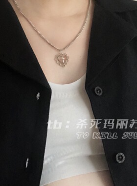 【杀死玛丽苏】复古镂空爱心项链